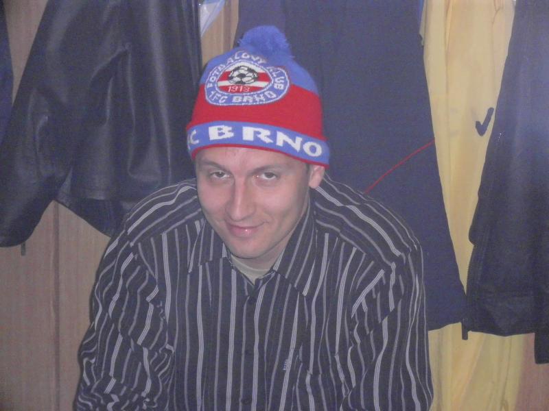 Brněnský fanoušek Aleš Vybíral po vítězném utkání Brna : )